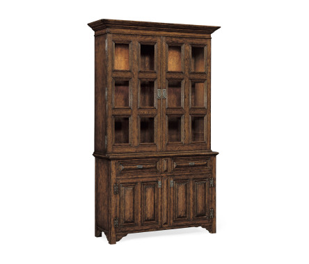 Tudorbethan Dark Oak China Cabinet