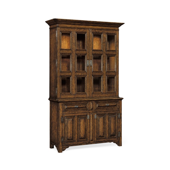 Tudorbethan Dark Oak China Cabinet