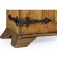 Walnut with heavily patinated brass fittings humidor
