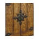 Walnut with heavily patinated brass fittings humidor