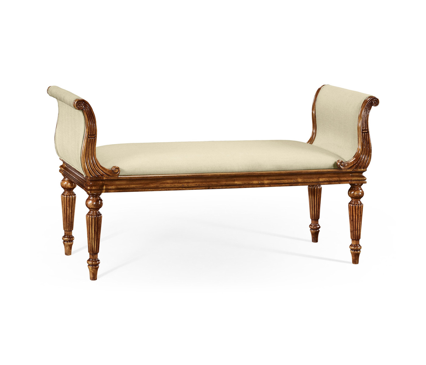 Neo-classical Walnut Bench