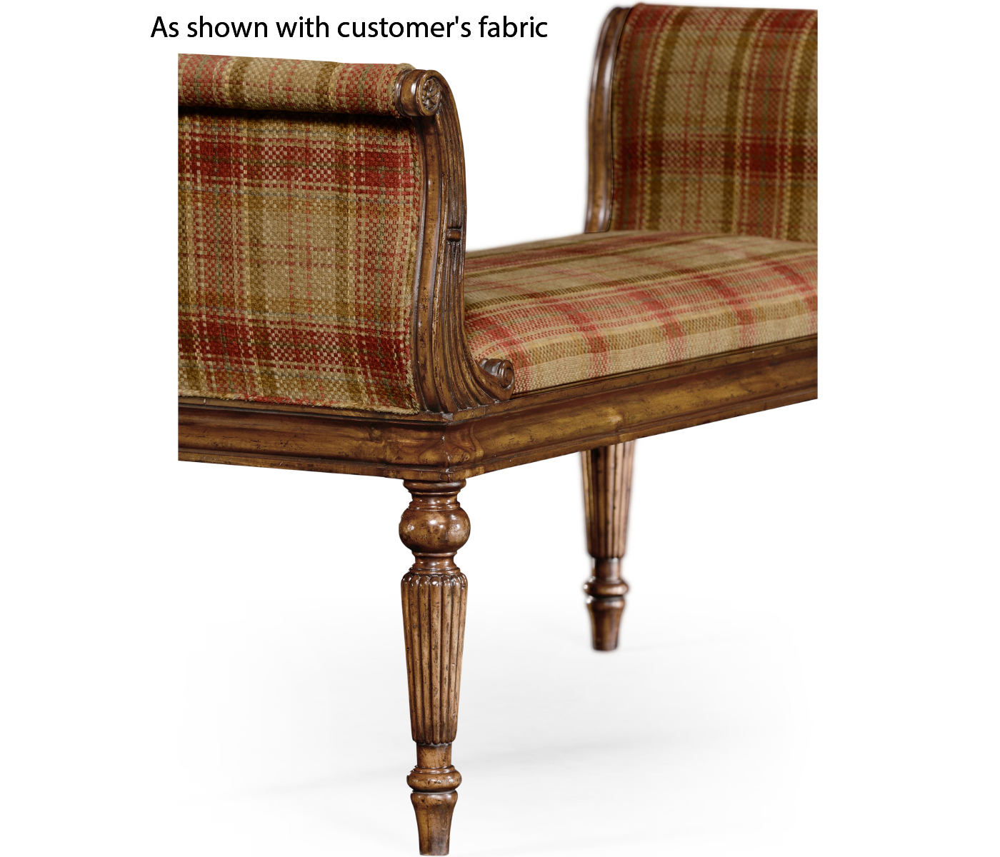 Neo-classical Walnut Bench