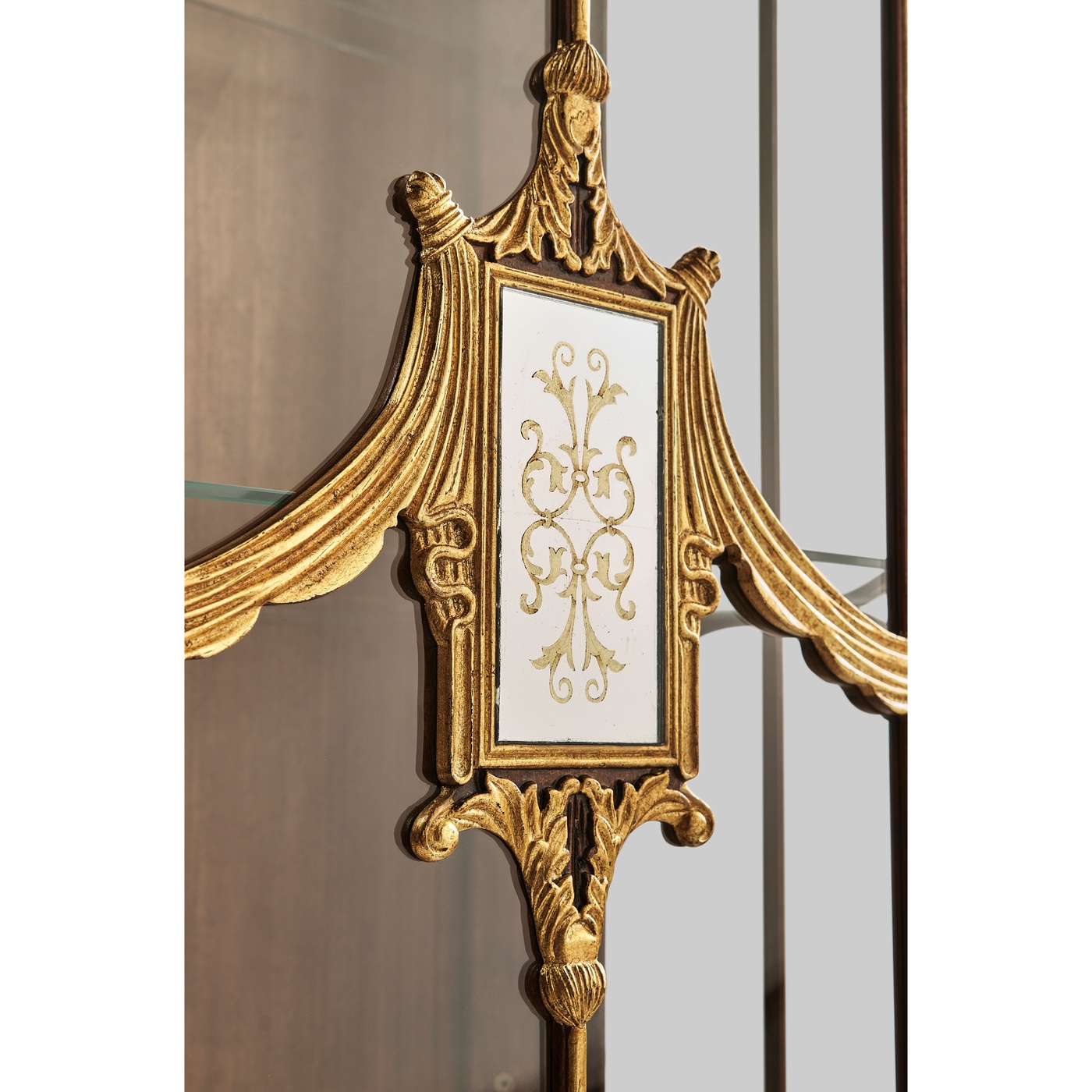 Narrow Satinwood Display Cabinet