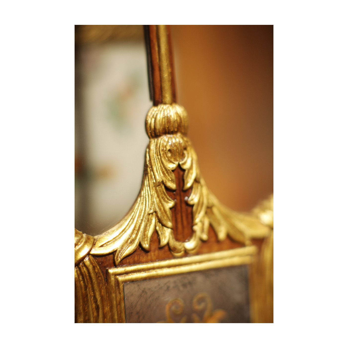 Narrow Satinwood Display Cabinet