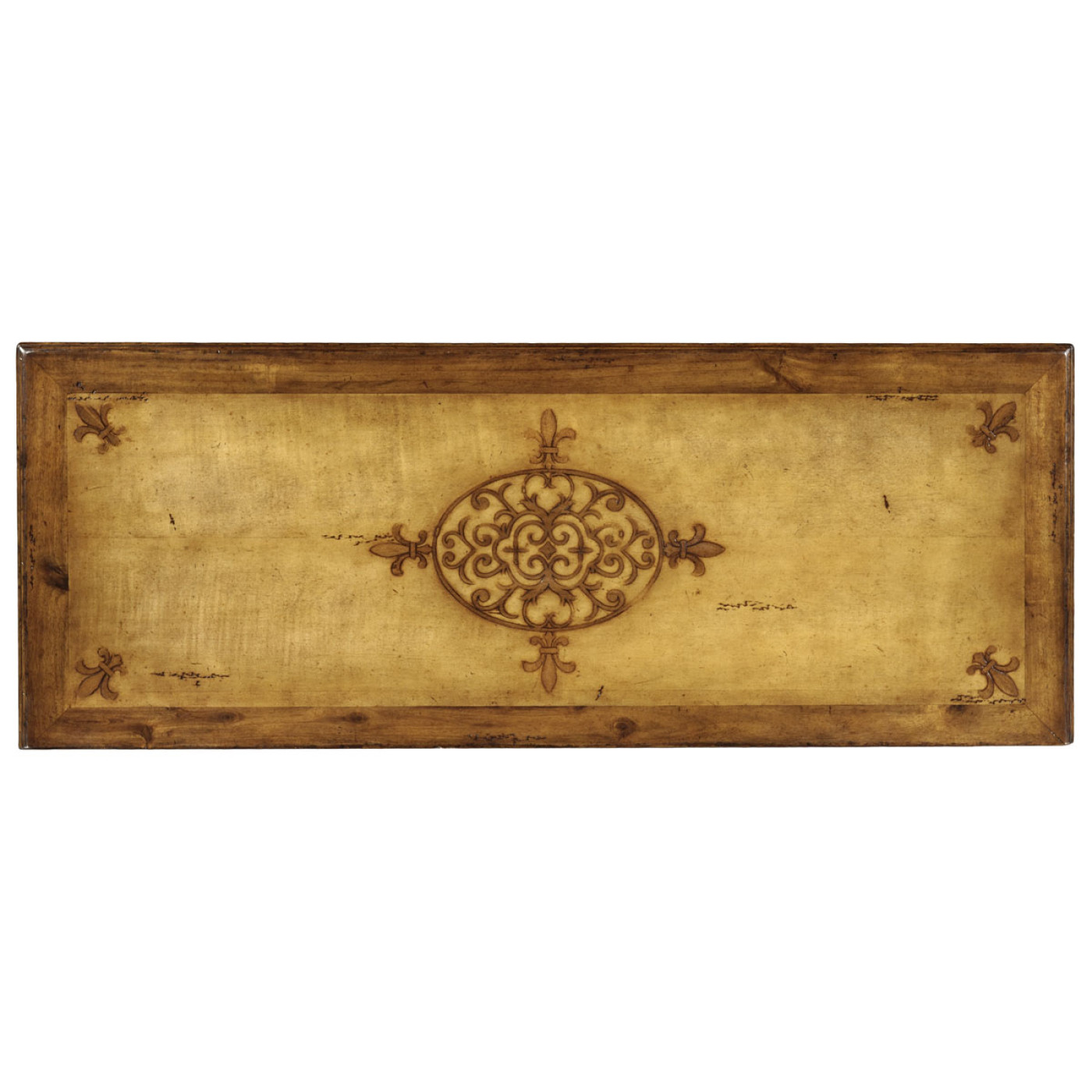 Raised veneer two door cabinet