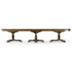 Crotch Walnut Triple Pedestal Dining Table 158