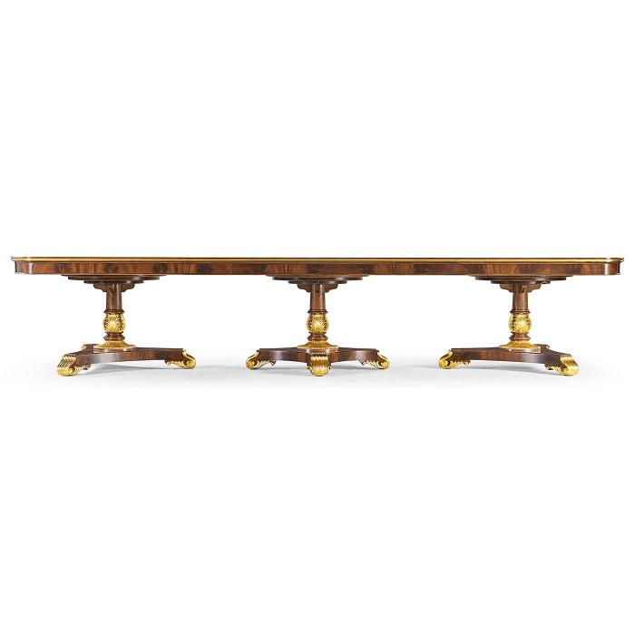 Triple Pedestal Dining Table (Gilded) 158