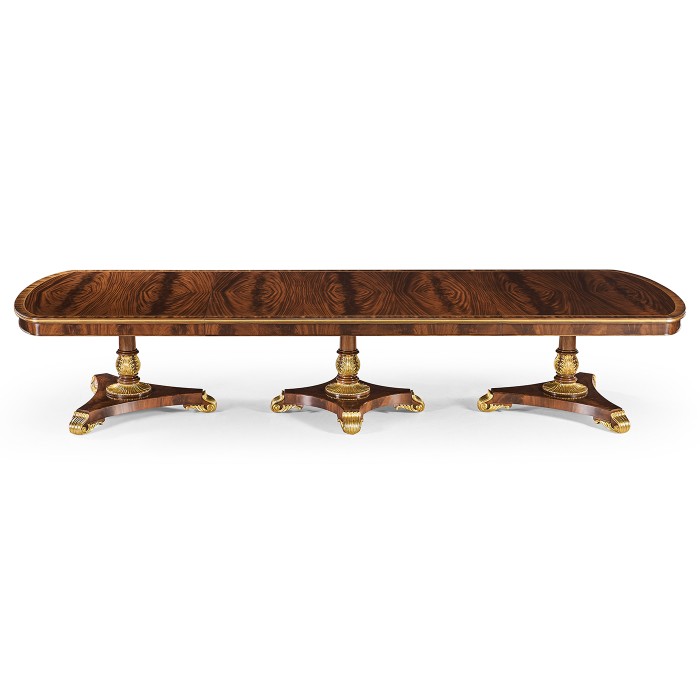 Triple Pedestal Dining Table (Gilded) 158