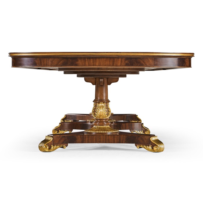 Triple Pedestal Dining Table (Gilded) 158