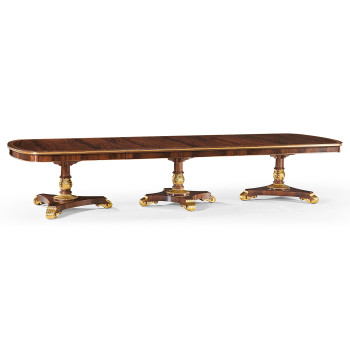 Triple Pedestal Dining Table (Gilded) 158