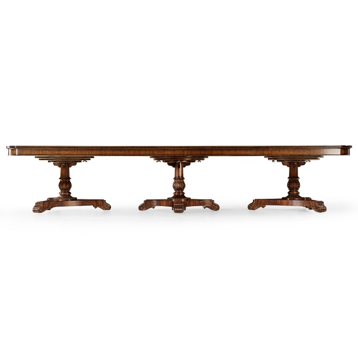 Mahogany Triple Pedestal Dining Table 158