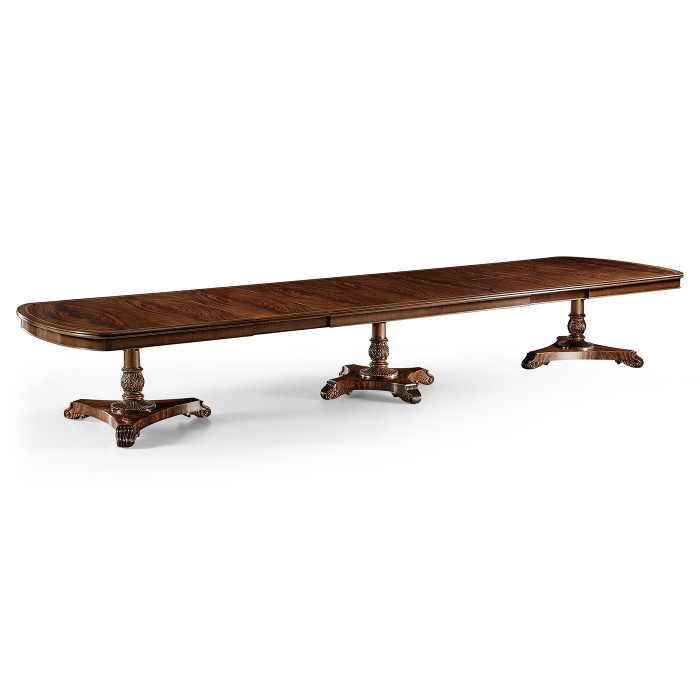 Mahogany Triple Pedestal Dining Table 158
