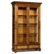Raised veneer full length glazed cabinet with drawers