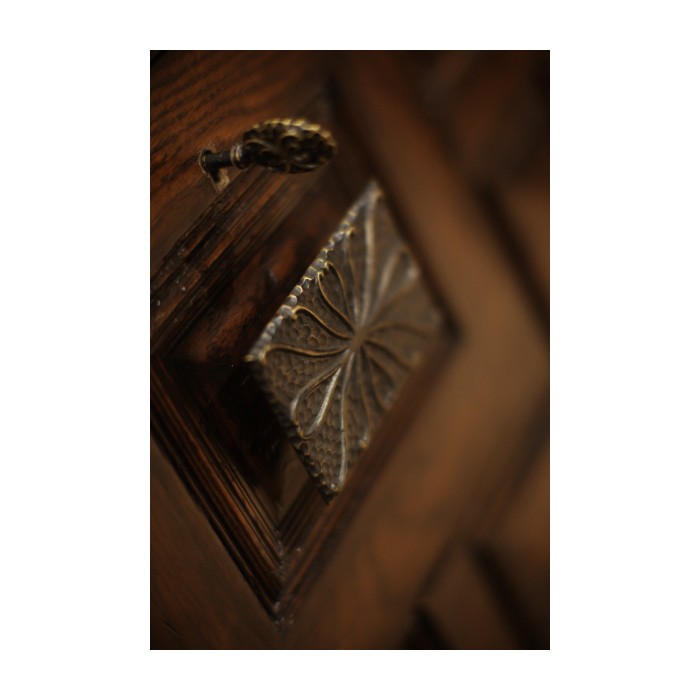 Tudor Style Grey Oak Cabinet