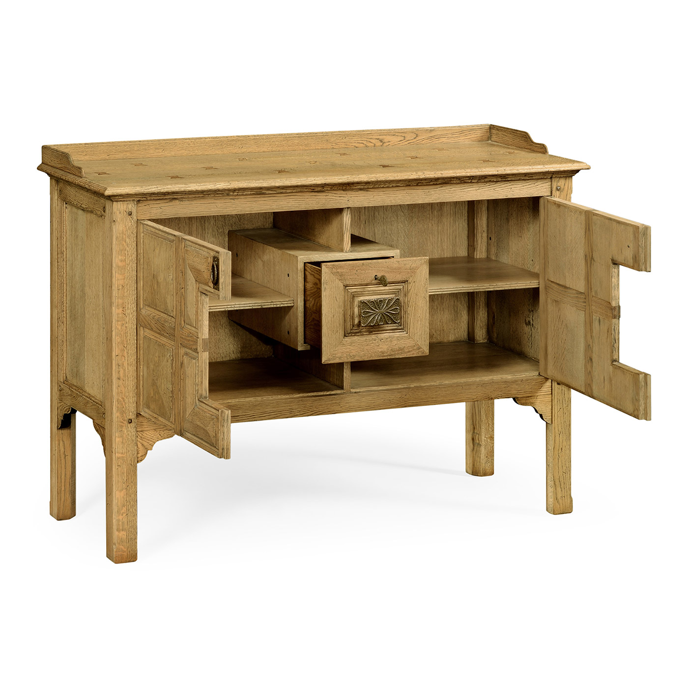 Tudor Style Natural Oak Cabinet
