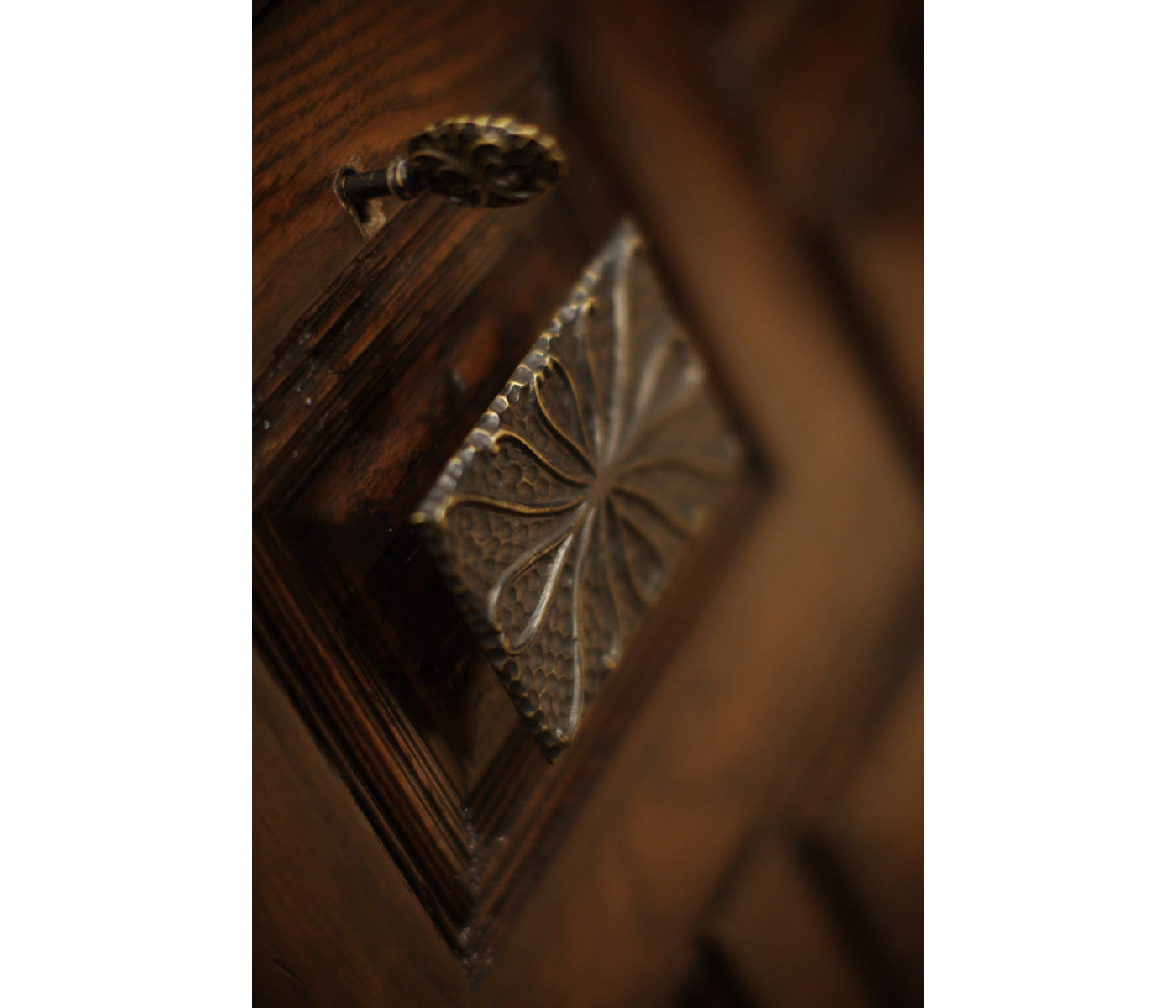 Tudor Style Dark Oak Cabinet