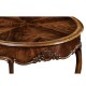 Mahogany Three Legged Round Side Table Scallop Shells