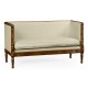 Regency Style Walnut Upholstered Settee