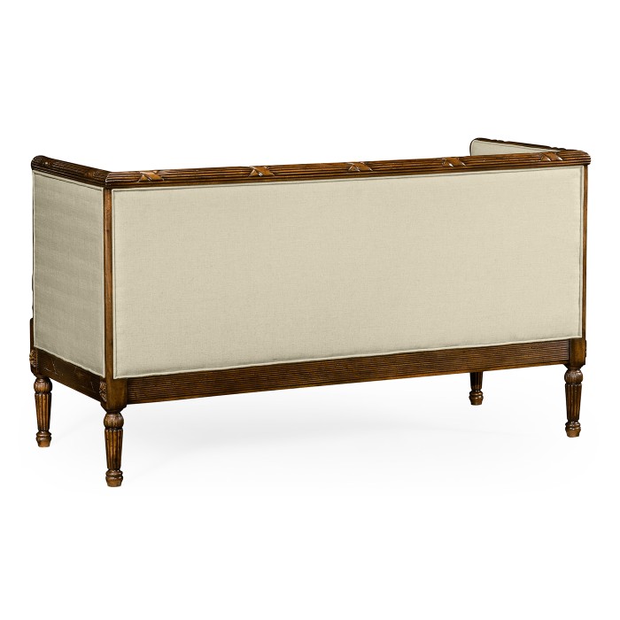 Regency Style Walnut Upholstered Settee