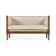 Regency Style Walnut Upholstered Settee