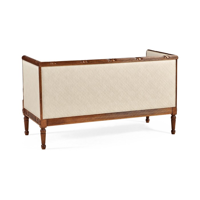 Regency Style Walnut Upholstered Settee