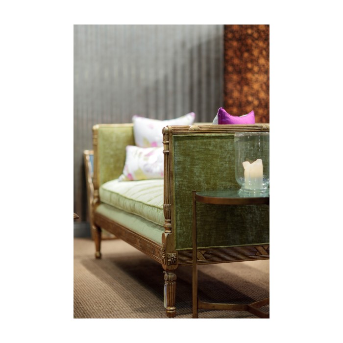 Regency Style Walnut Upholstered Settee