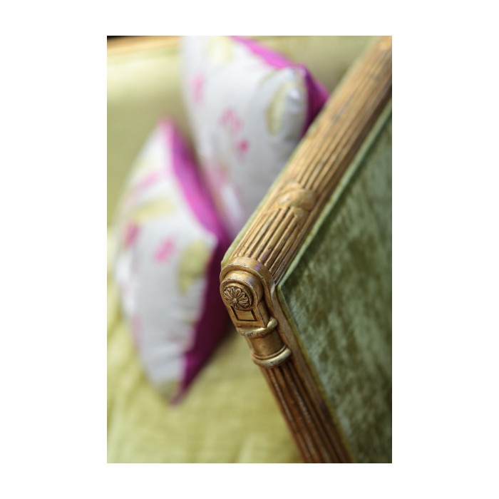 Regency Style Walnut Upholstered Settee