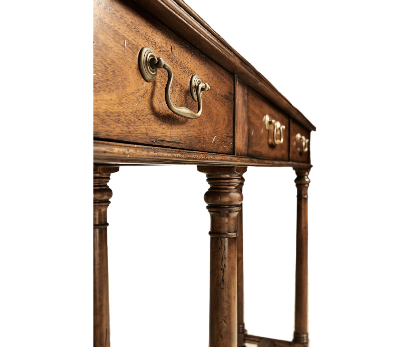 Large Walnut Oyster Parquet Console
