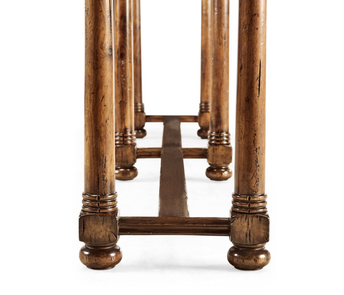 Large Walnut Oyster Parquet Console