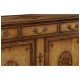 Raised veneer two door cabinet with three drawers
