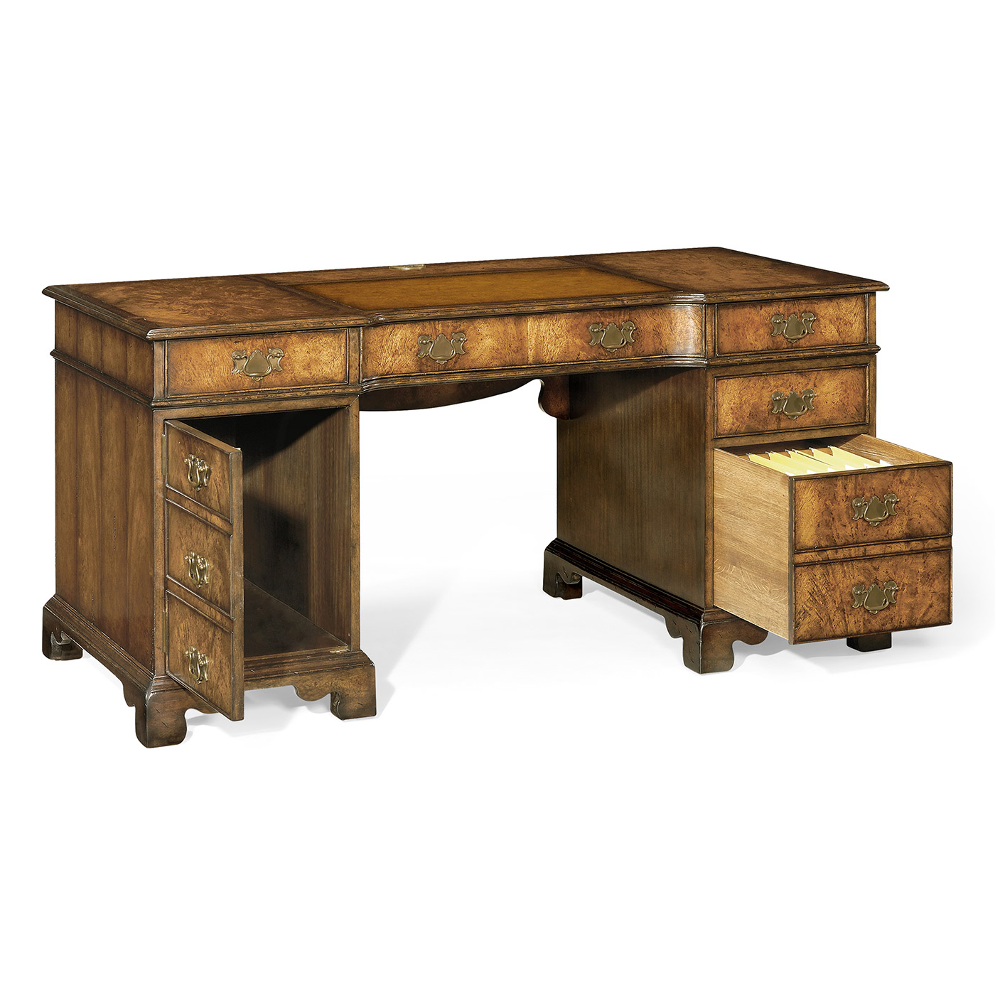 George I style pedestal desk