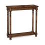 Small Walnut Oyster Parquet Console