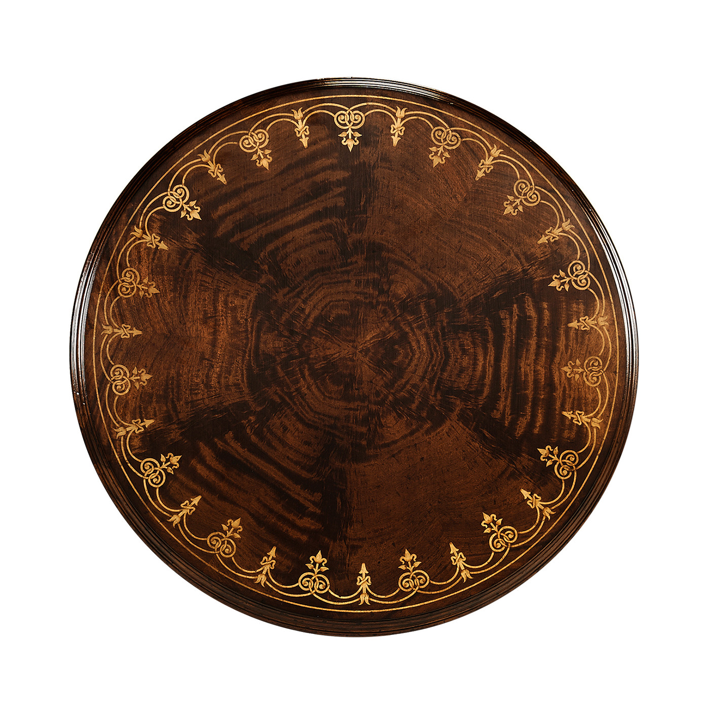 Mahogany & Brass Round Side Table