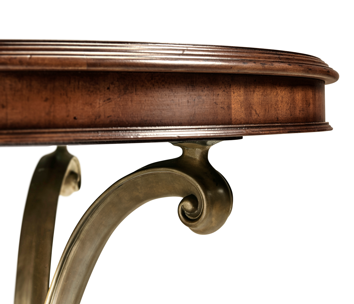 Mahogany & Brass Round Side Table