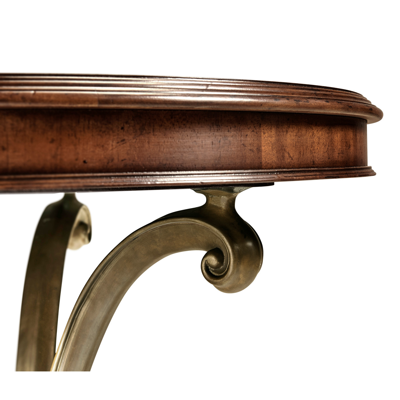 Mahogany & Brass Round Side Table