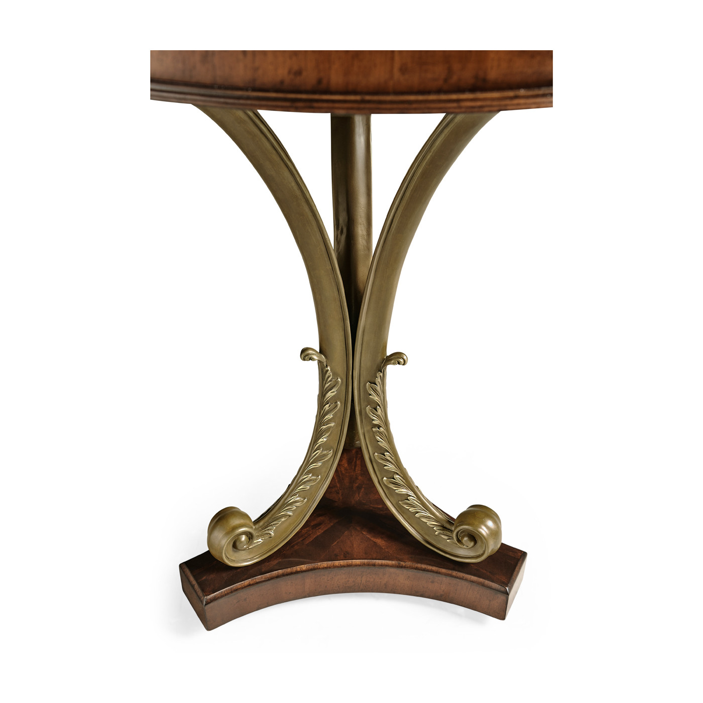 Mahogany & Brass Round Side Table