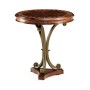 Mahogany & Brass Round Side Table
