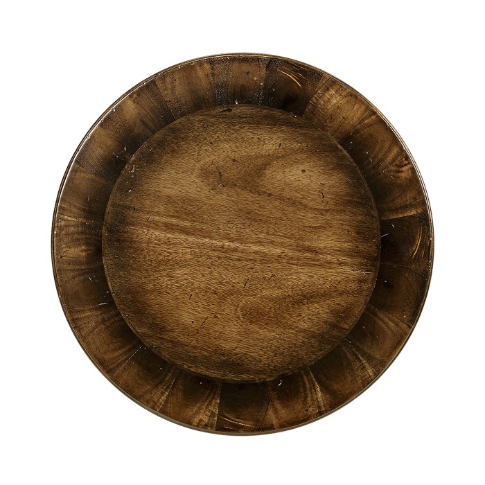 Small Golden Ale Round Lamp Table