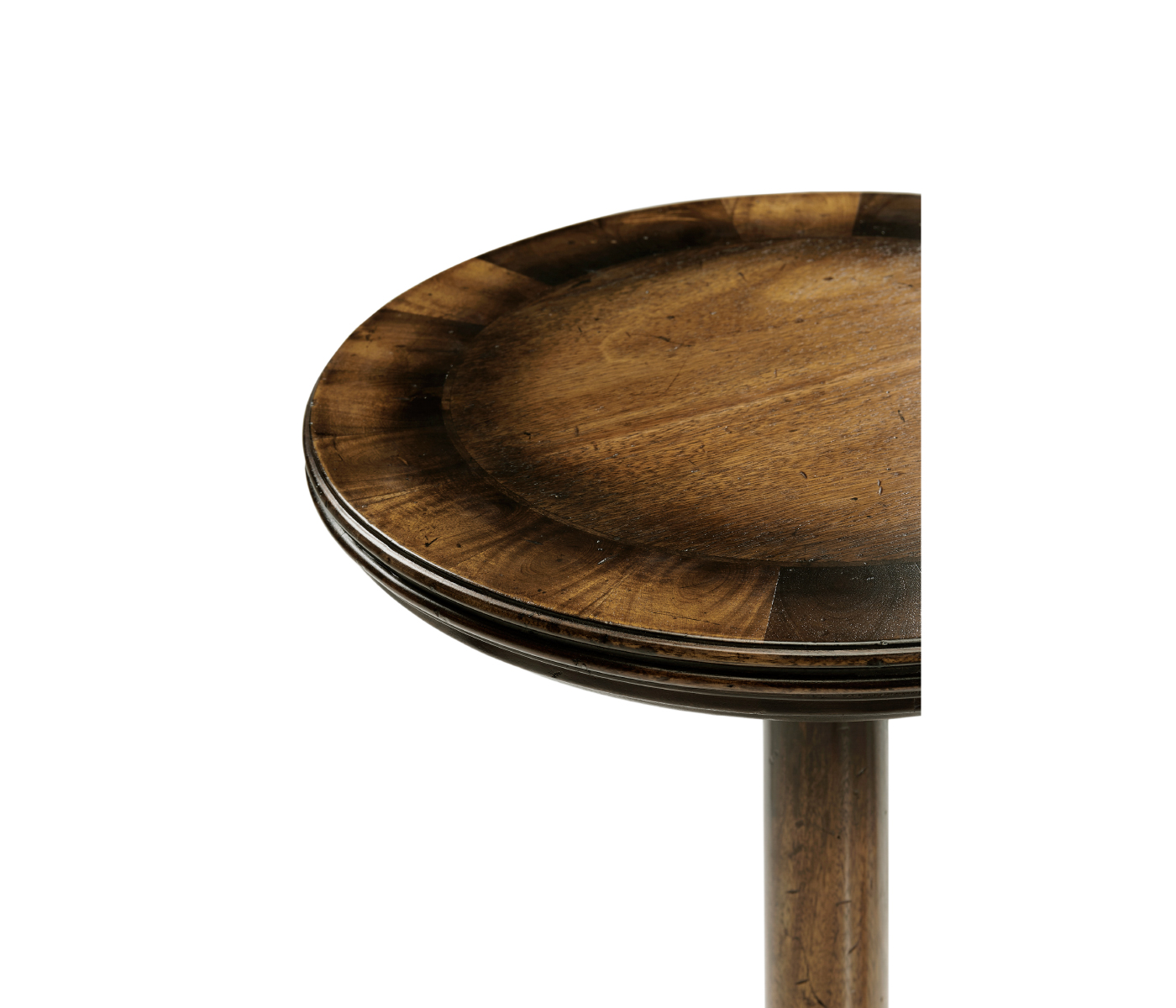 Small Golden Ale Round Lamp Table