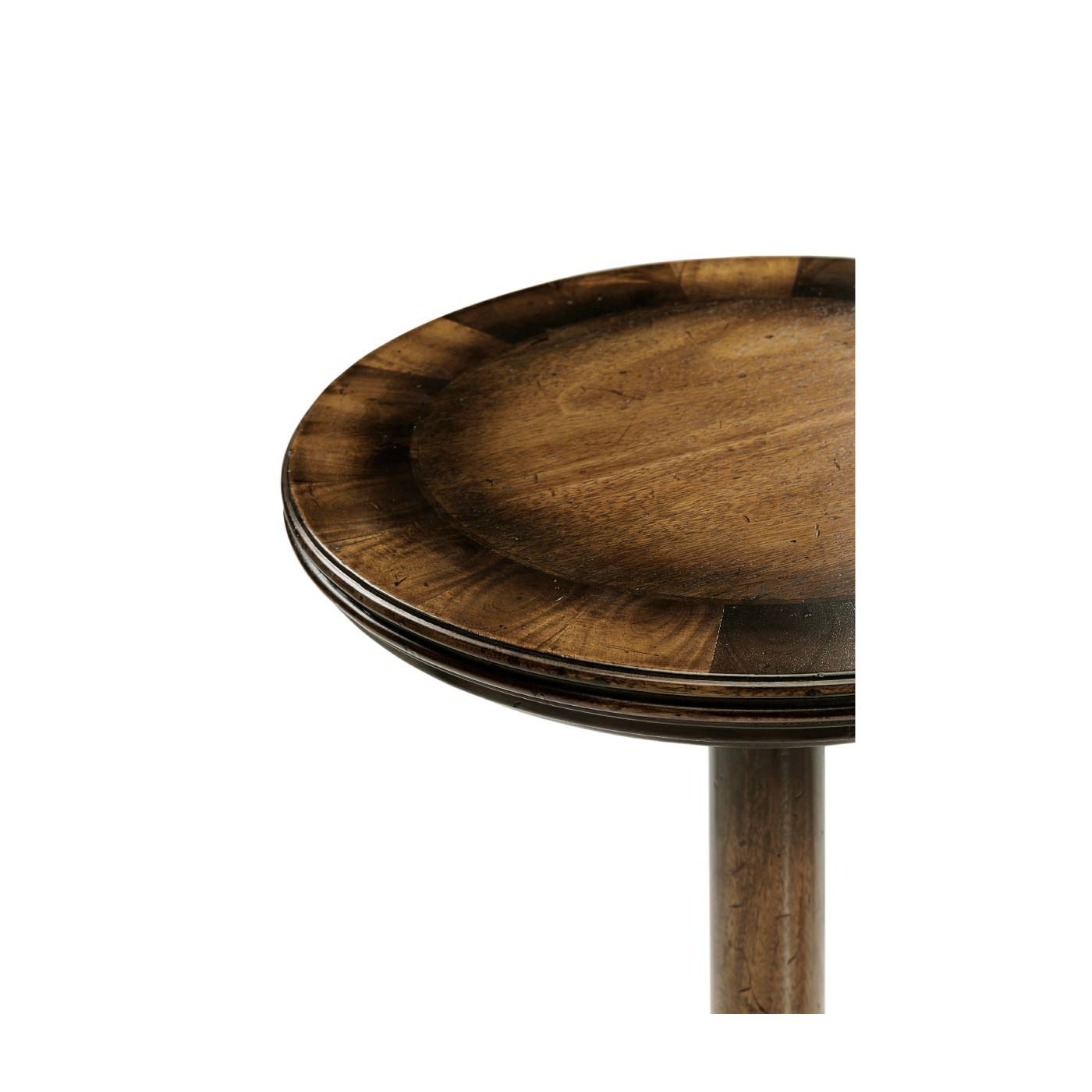 Small Golden Ale Round Lamp Table