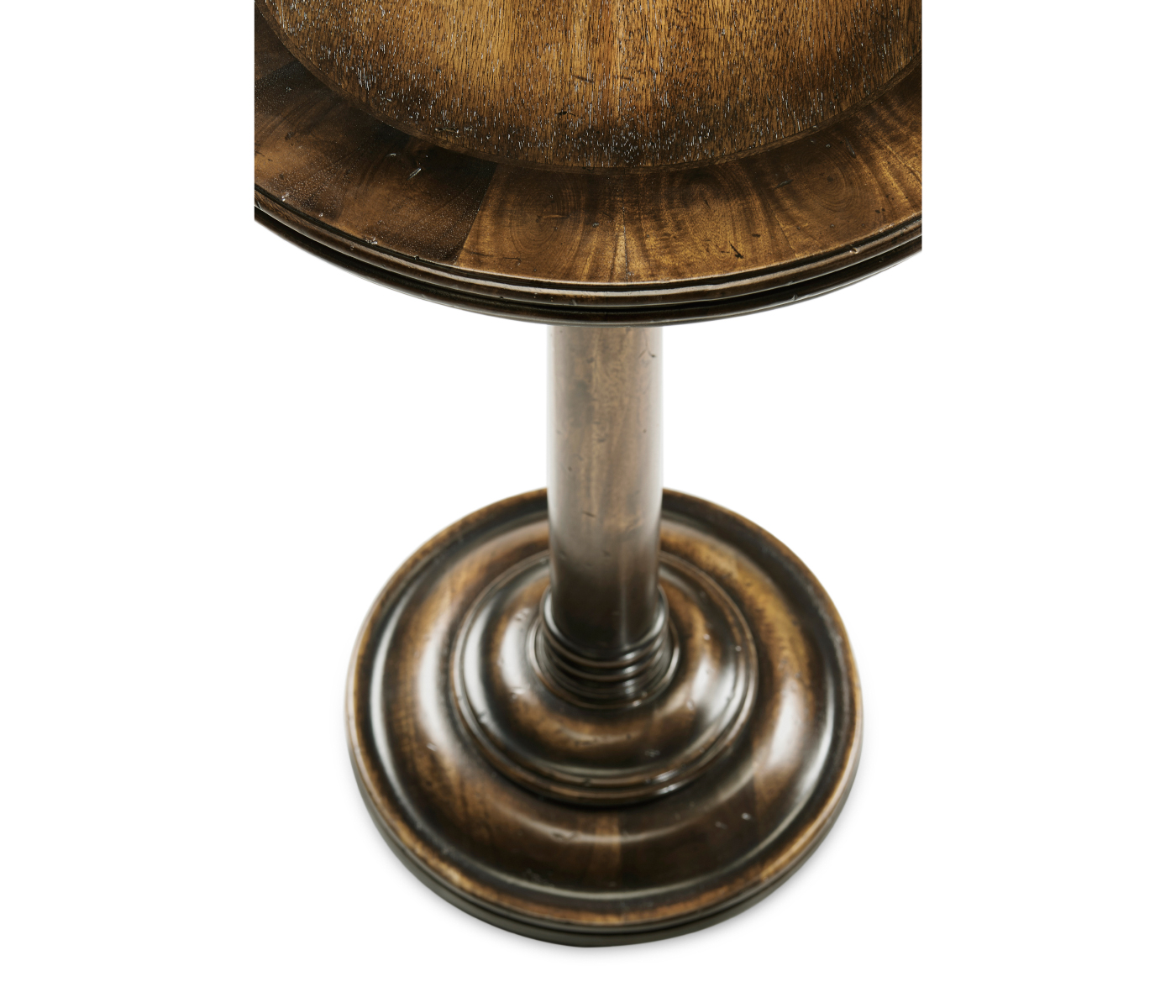 Small Golden Ale Round Lamp Table