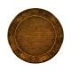 Small Walnut Oyster Round Lamp Table