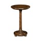Small Walnut Oyster Round Lamp Table