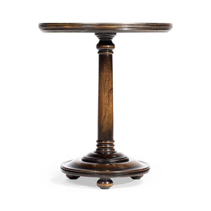 Large Golden Ale Round Lamp Table