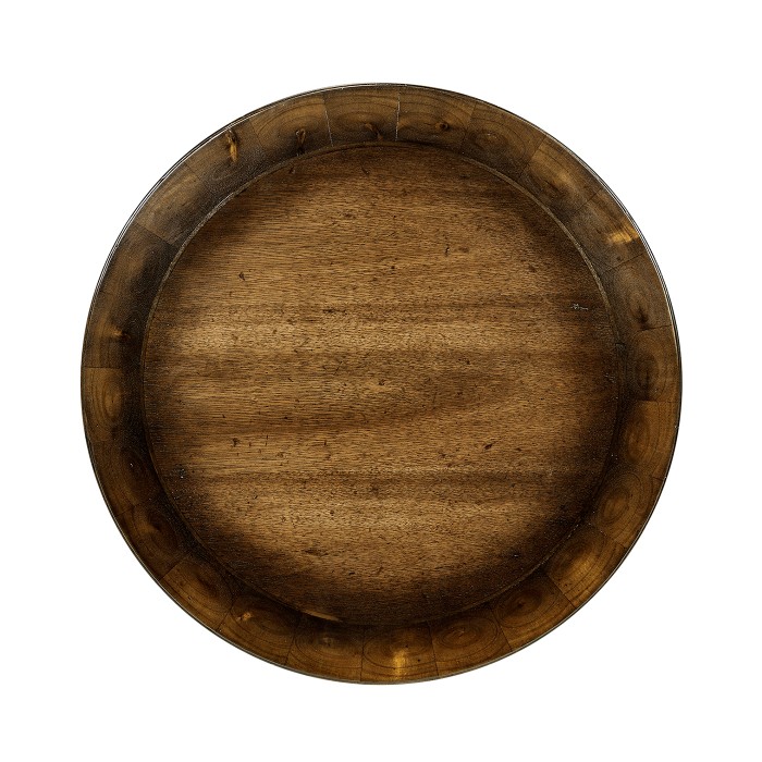 Large Golden Ale Round Lamp Table