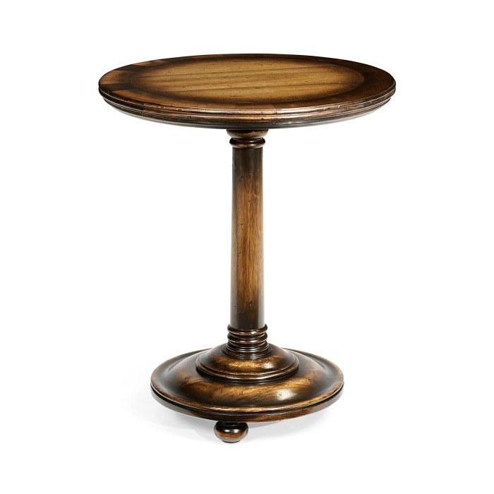 Large Golden Ale Round Lamp Table