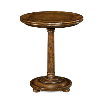 Large Walnut Oyster Round Lamp Table
