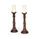Pair of Rococo Style Walnut Candlesticks