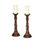 Pair of Rococo Style Walnut Candlesticks