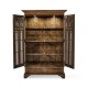 Gothic Dark Oak Display Cabinet